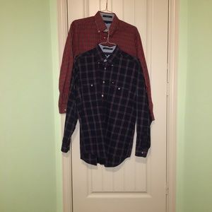 Set of 2 Tommy Hilfiger Button Down Shirt Size L